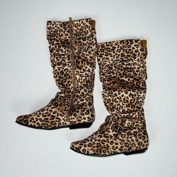 Forever Tammy-41 Camel Leopard Boots Size 6 Brand New - Picture 4 of 8